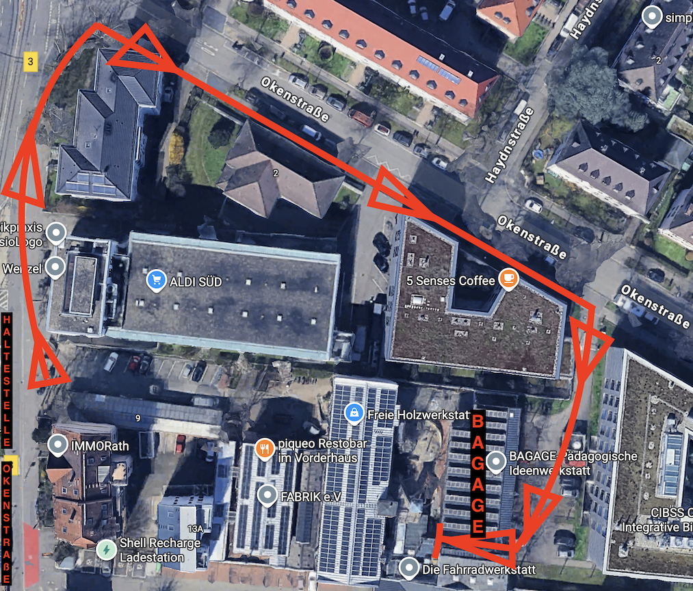 y Luftbild Zugang zu BAGAGE